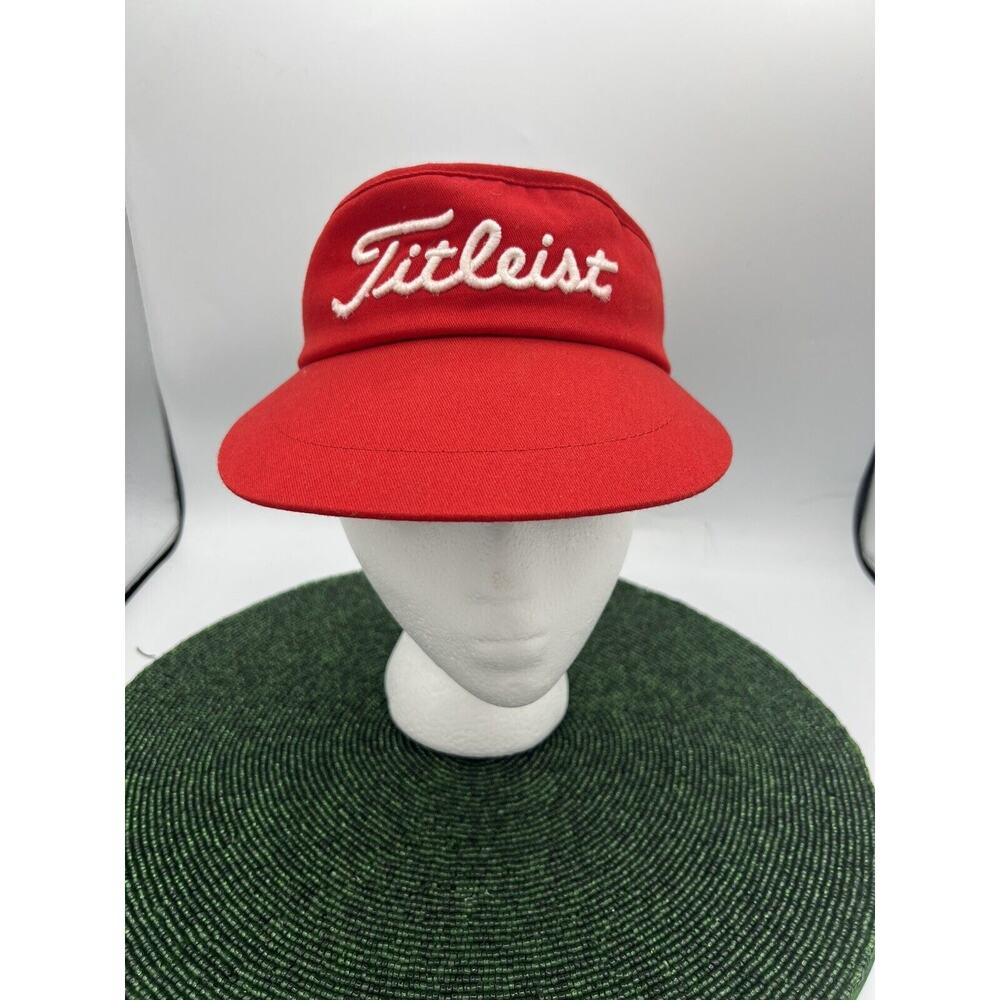 Titleist Red Visor with White Script Logo